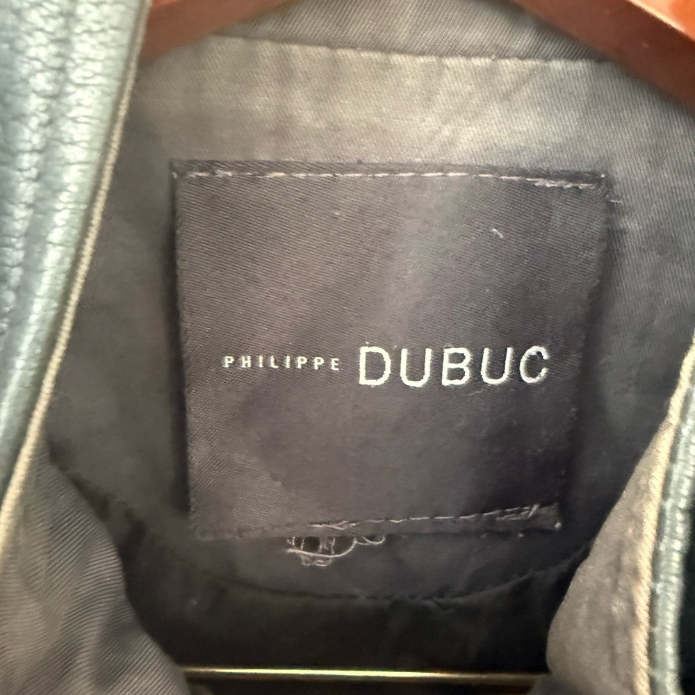Philippe Dubuc Men's Dark‎ Gray Lamb Leather Jacket - Picture 6 of 8